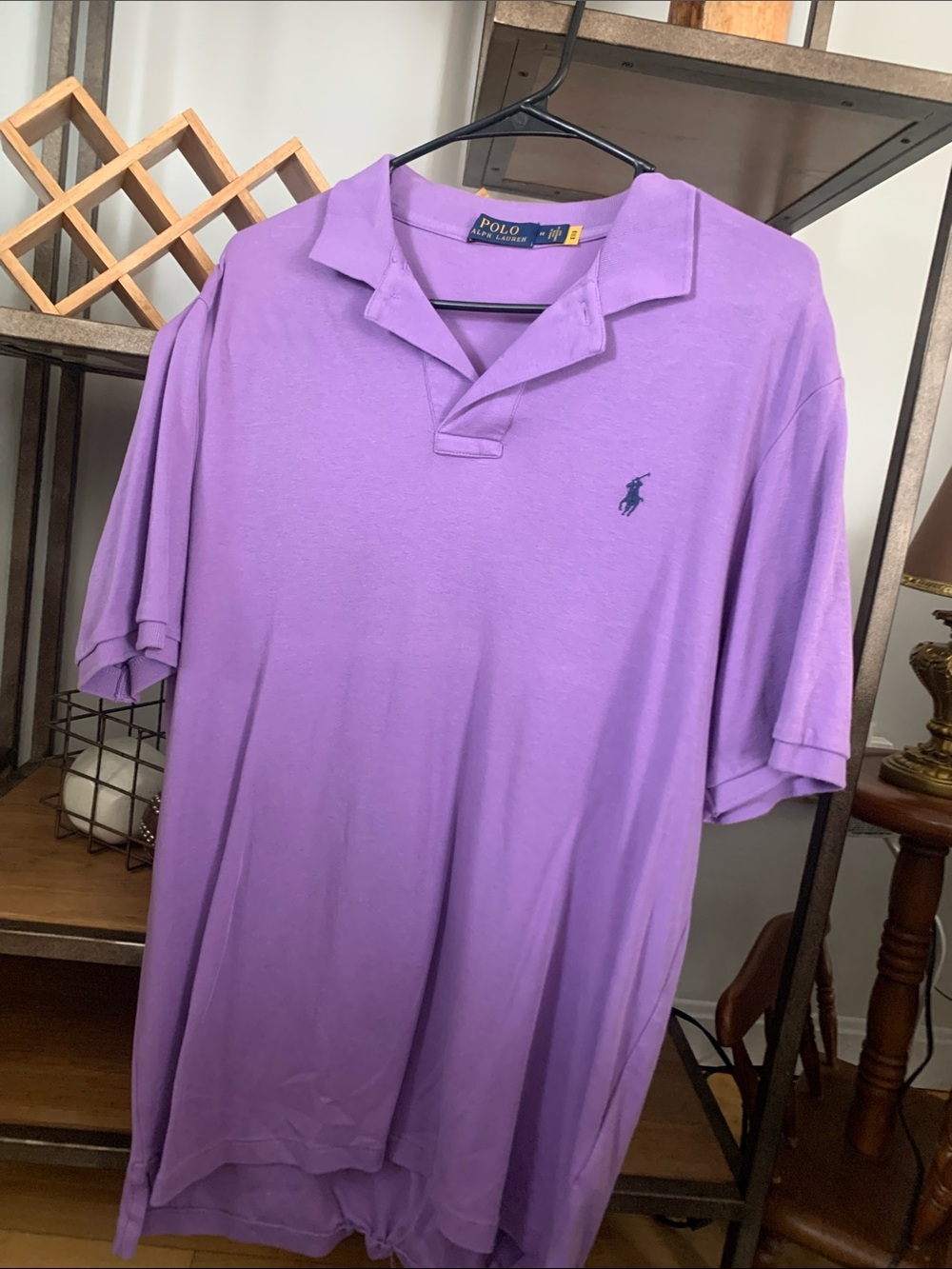 Polo by Ralph Lauren Lavender Short-Sleeve Polo with Navy Pony